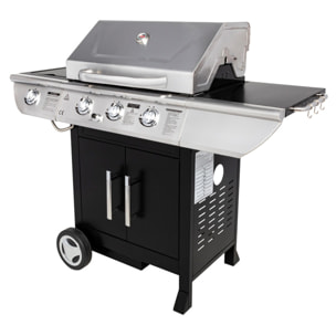 Barbecue au gaz BALTIMORE - 3 brûleurs 10,5kW + réchaud