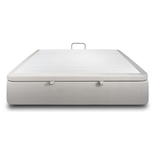 Sommier Coffre en velours chic - Grand coffre et ouverture facile - Montage rapide, adapté à tous les matelas - Hauteur Totale de 39cm - Finition élégante - 2 places