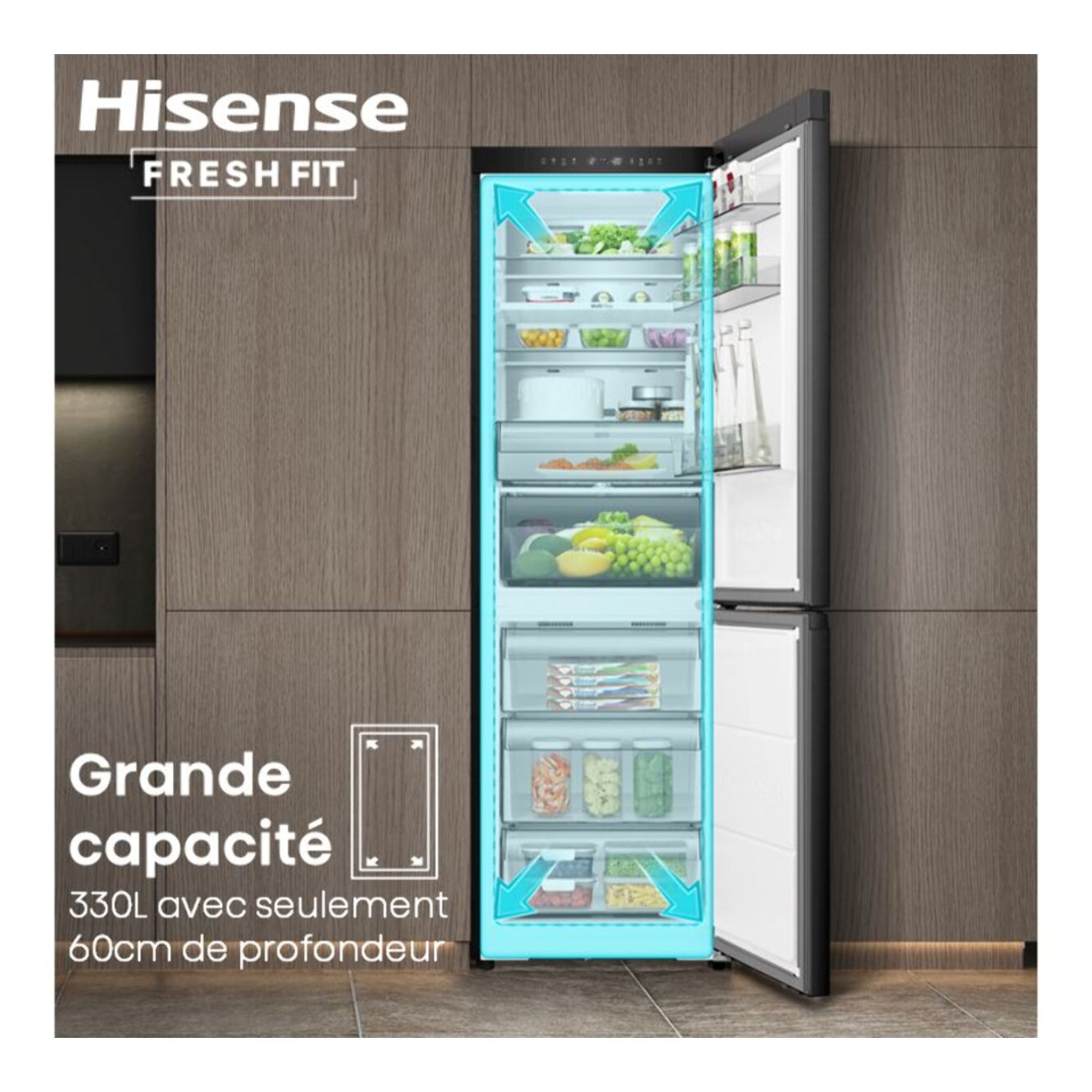 Réfrigérateur combiné HISENSE RB5K330GSFC