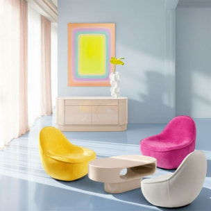 Fauteuil pivotant Ovo jaune Kare Design