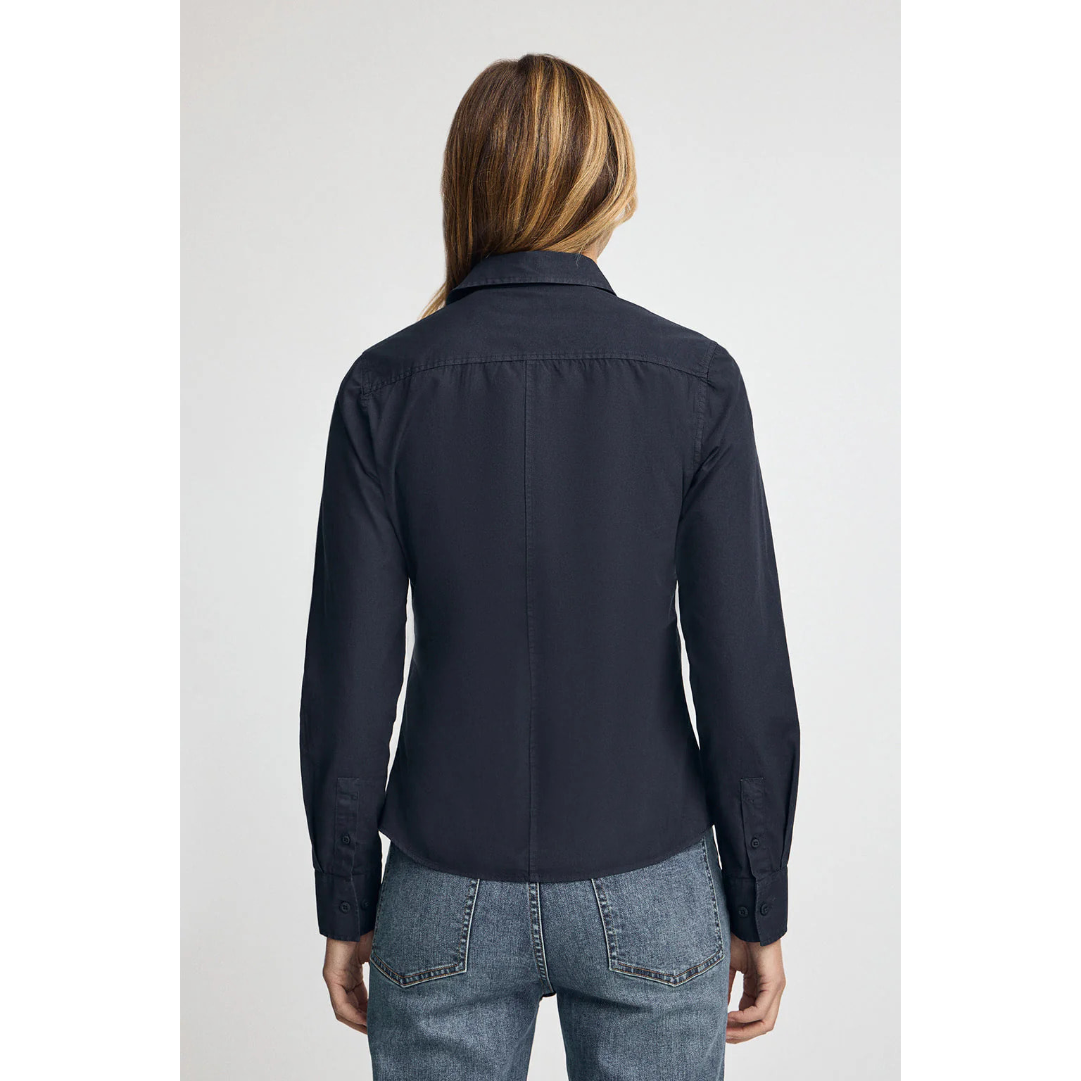 Camisa azul marino de corte slim con logo Polo Club