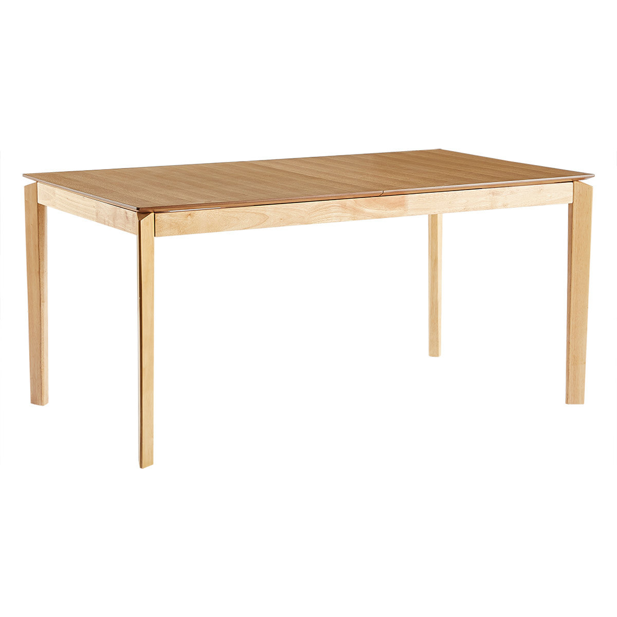 Table extensible rallonges intégrées rectangulaire en bois clair frêne L160-210 cm BONAVISTA