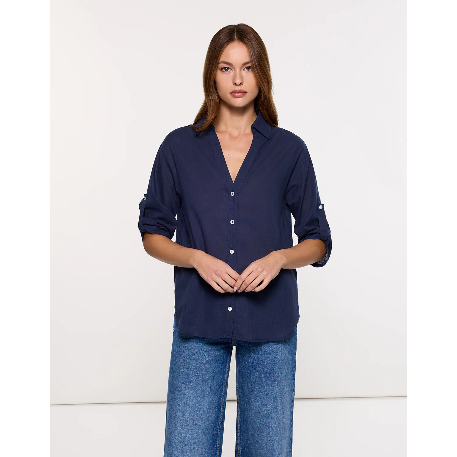 Camisa Manga Larga Azul Marino - Astromi