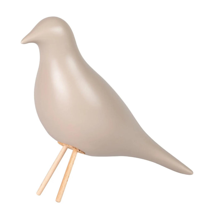 Pajaro Ceramica Beige 24x10x20 Cm