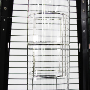 Parasol chauffant gaz STOCKHOLM 13kW acier noir + housse de protection