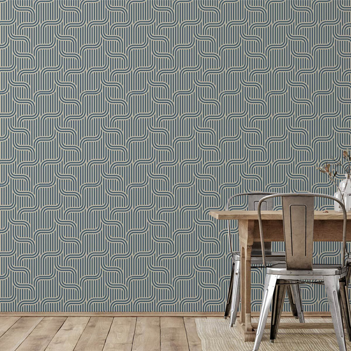 Papier peint, blue roots décorative Intissé