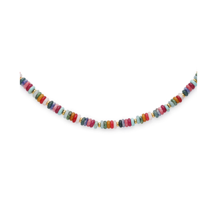 Collar Habana Acero Baño Oro