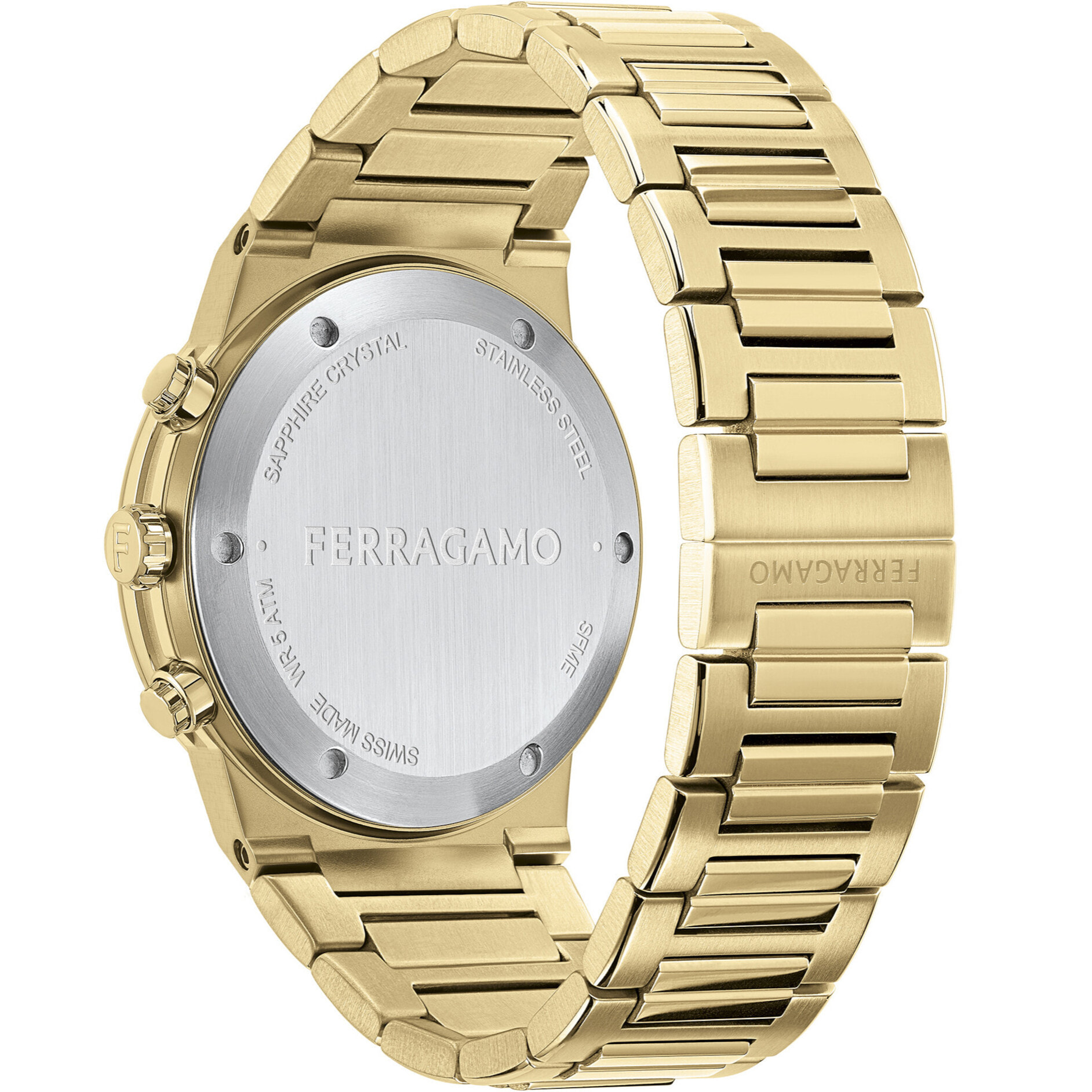 Ferragamo Quartz Chronograph Watch Me-Ferragamo Sapphire Chrono