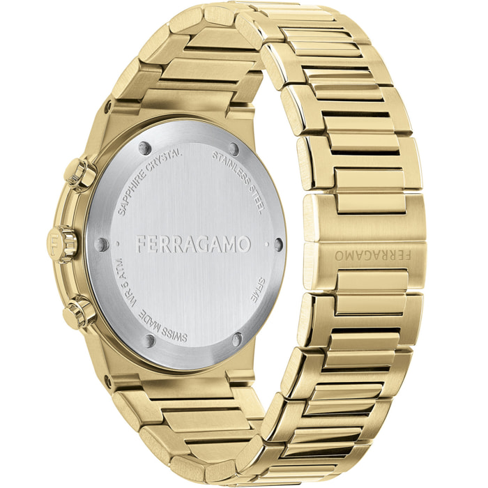 Ferragamo Quartz Chronograph Watch Me-Ferragamo Sapphire Chrono