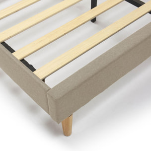 Estructura de cama tapizada Lauren de 30 cm Beige