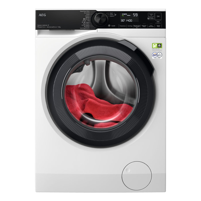AEG - Lavatrice Serie 8000 PowerCare Connessa - 8 kg - Classe A-20% - Bianco - 84,7x59,7x57,6 cm