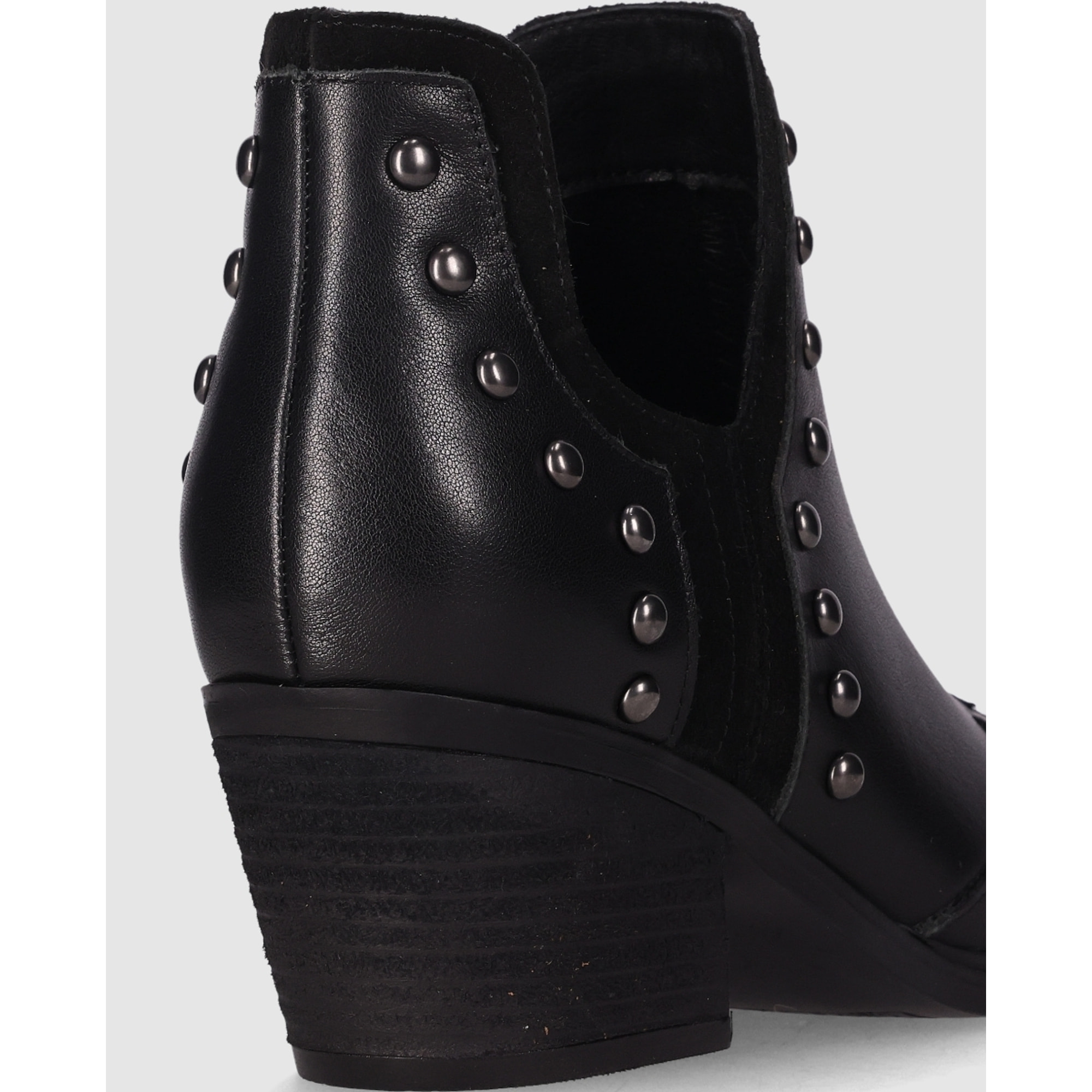 Botines de Piel - Negro - Tacón: 5 cm