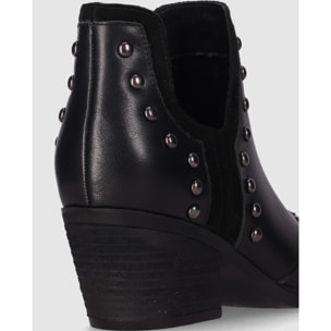 Botines de Piel - Negro - Tacón: 5 cm
