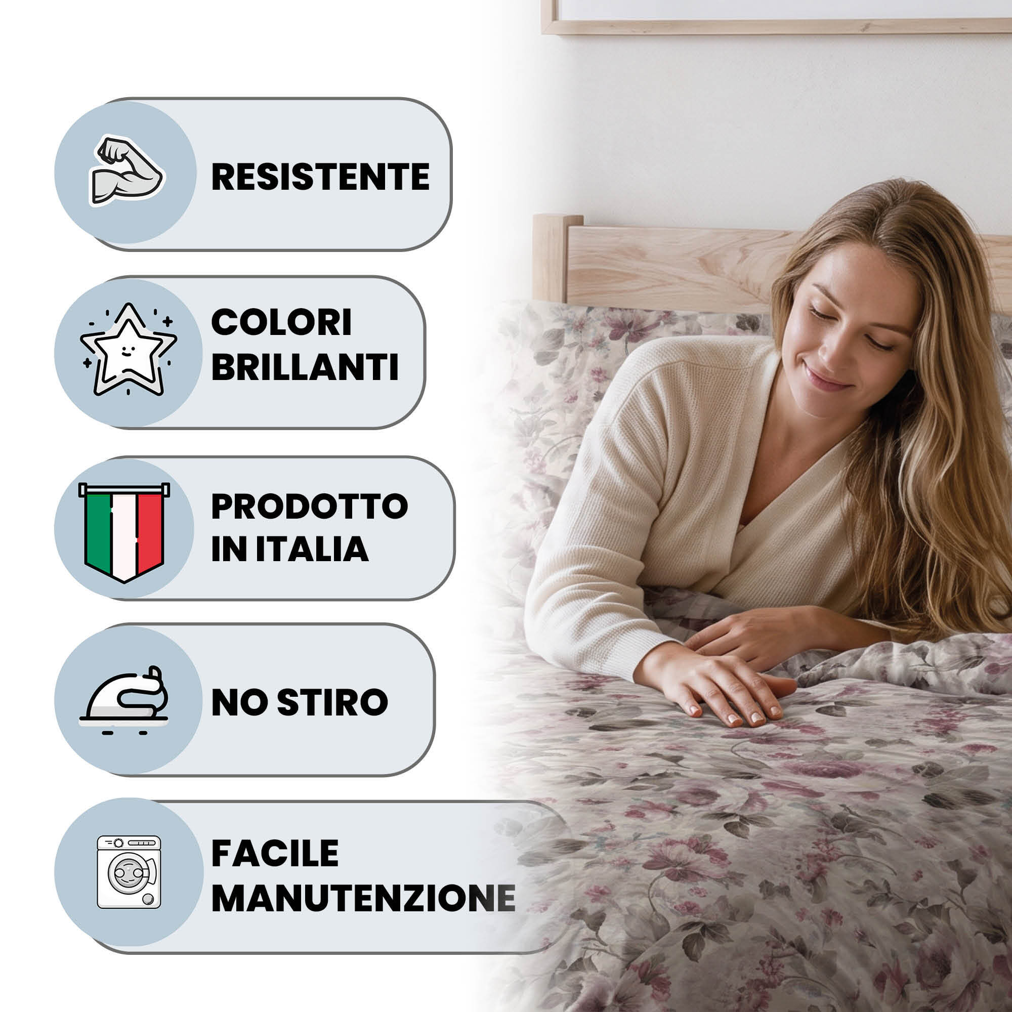 PARURE COPRIPIUMINO INFINITY - 100% Microfibra