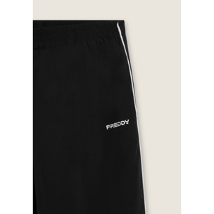 Pantaloni sportivi in nylon stretch con cucitura a contrasto