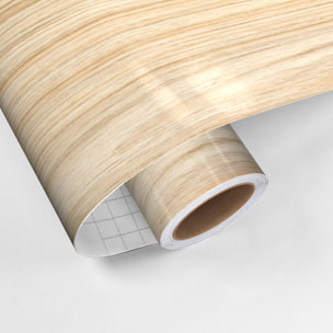 Rouleau revêtement adhésif vinyle au mètre - Sticker lavable Cuisine Meuble Armoire Porte - BOIS CLAIRE UKRAINE