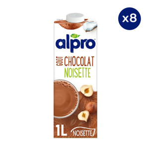 8 x 1L - Alpro - Boisson Végétale - Chocolat Noisettes