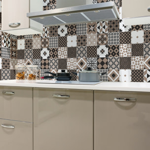 Stickers muraux - Sticker Mural Carrelage adhésif Cuisine Salle de Bain - 30 STICKERS CARRELAGES AZULEJOS JERONIMIO