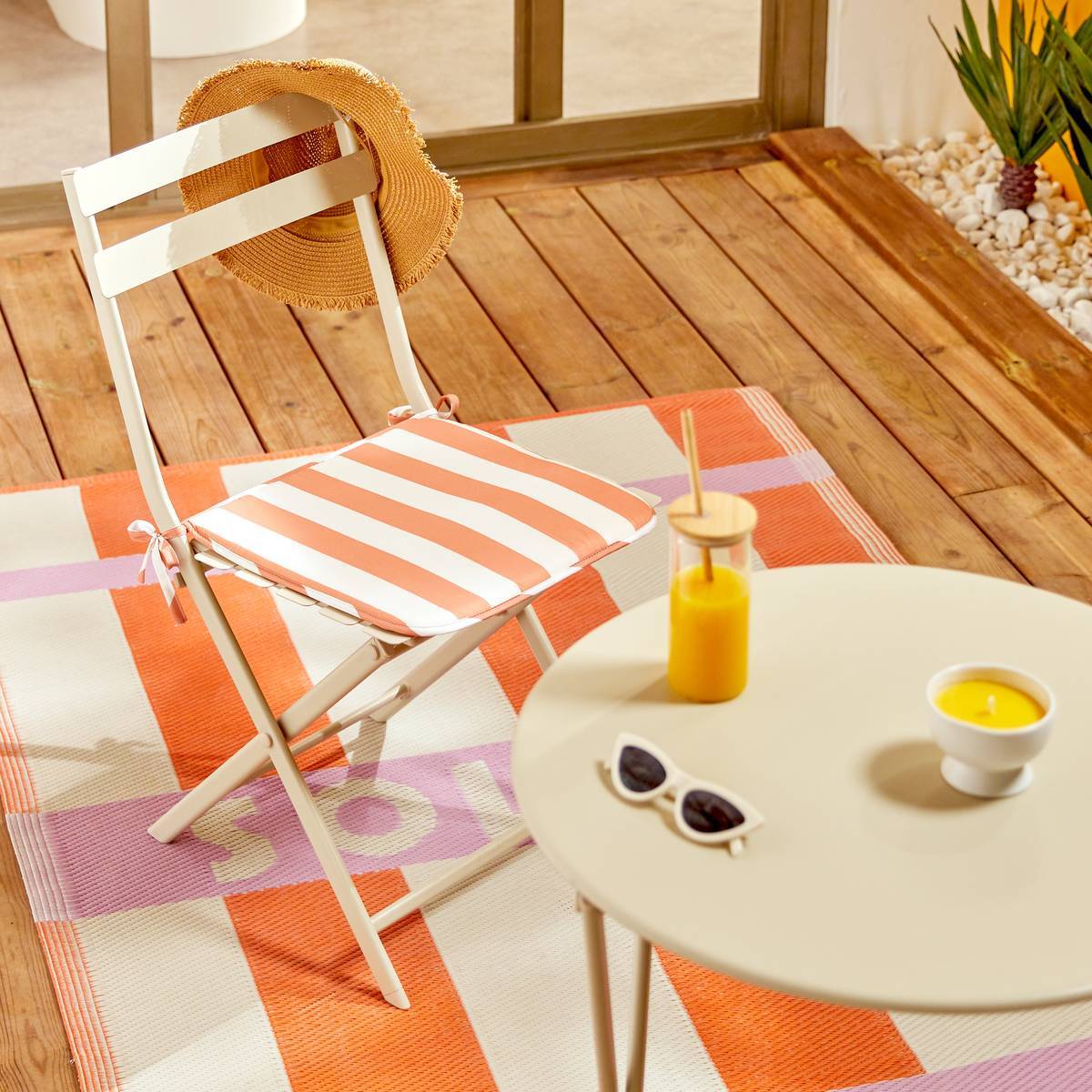Galette de chaise Poolside 39x39cm orange