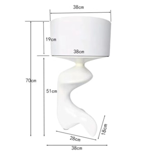 Lampe Erosia 68cm blanche Kare Design