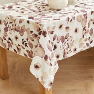 Nappe coton enduit PETUNIA prune