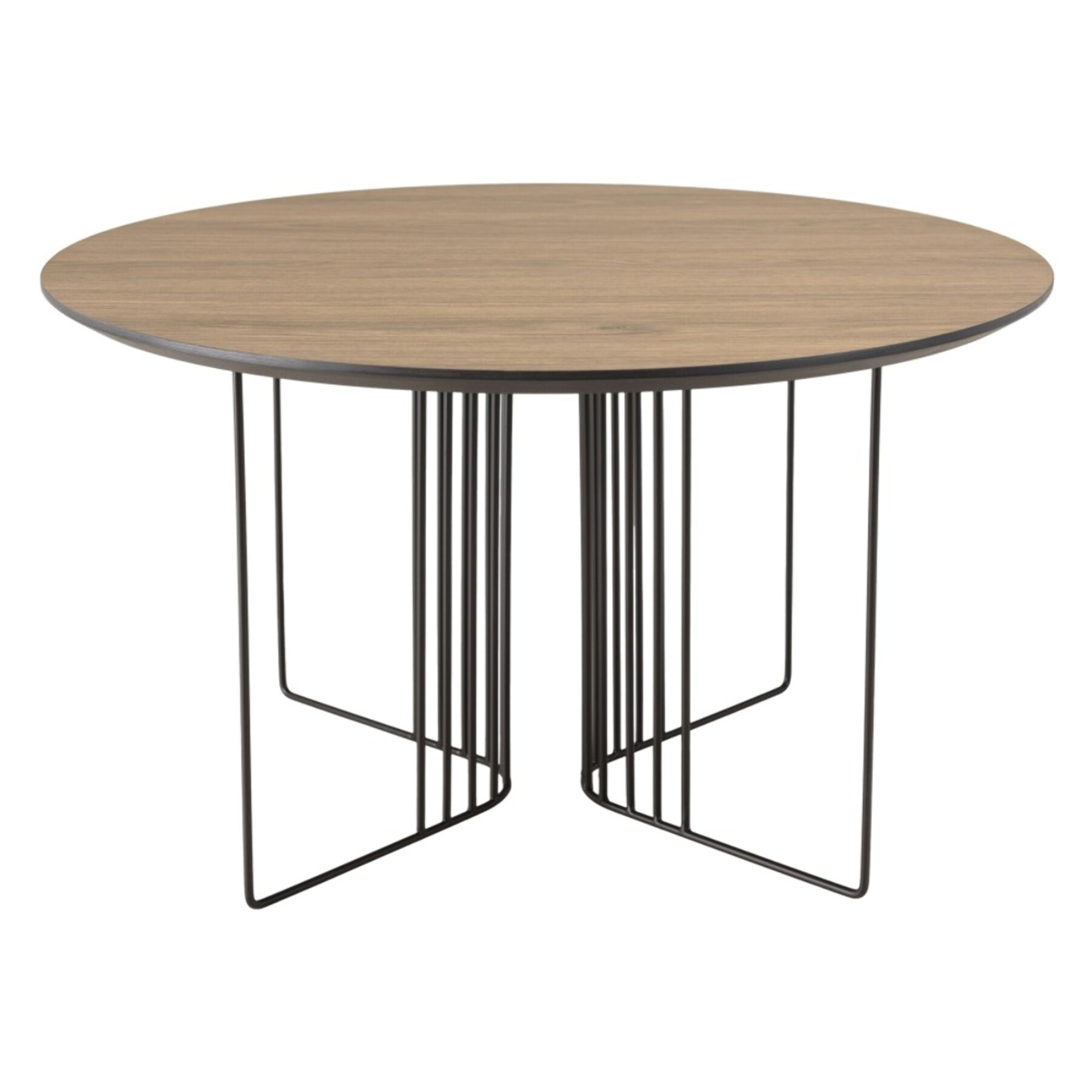 JULIA - Table basse biseautée 70x70cm mocha pieds graphiques métal noir