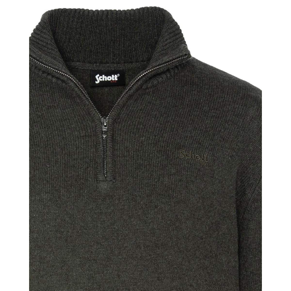 PLLANCE2 1/2 ZIP NECK IN LAMBSWOOL QUALITY 70%LAMBSWOOL 30%NYLON Cachi