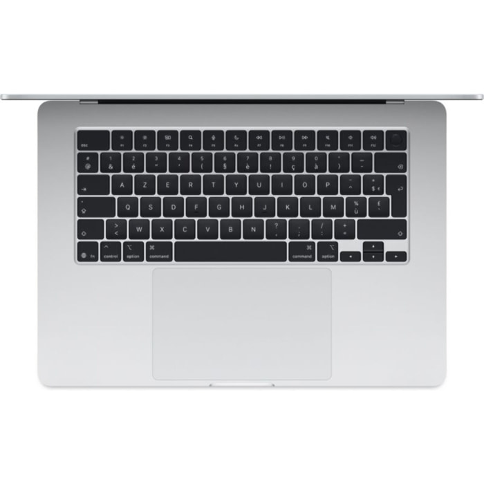 Ordinateur Apple MACBOOK Air 15" Puce M4 CPU 10 / GPU 10 cœurs Mémoire RAM 16Go Stockage 256Go SSD Retina Argent