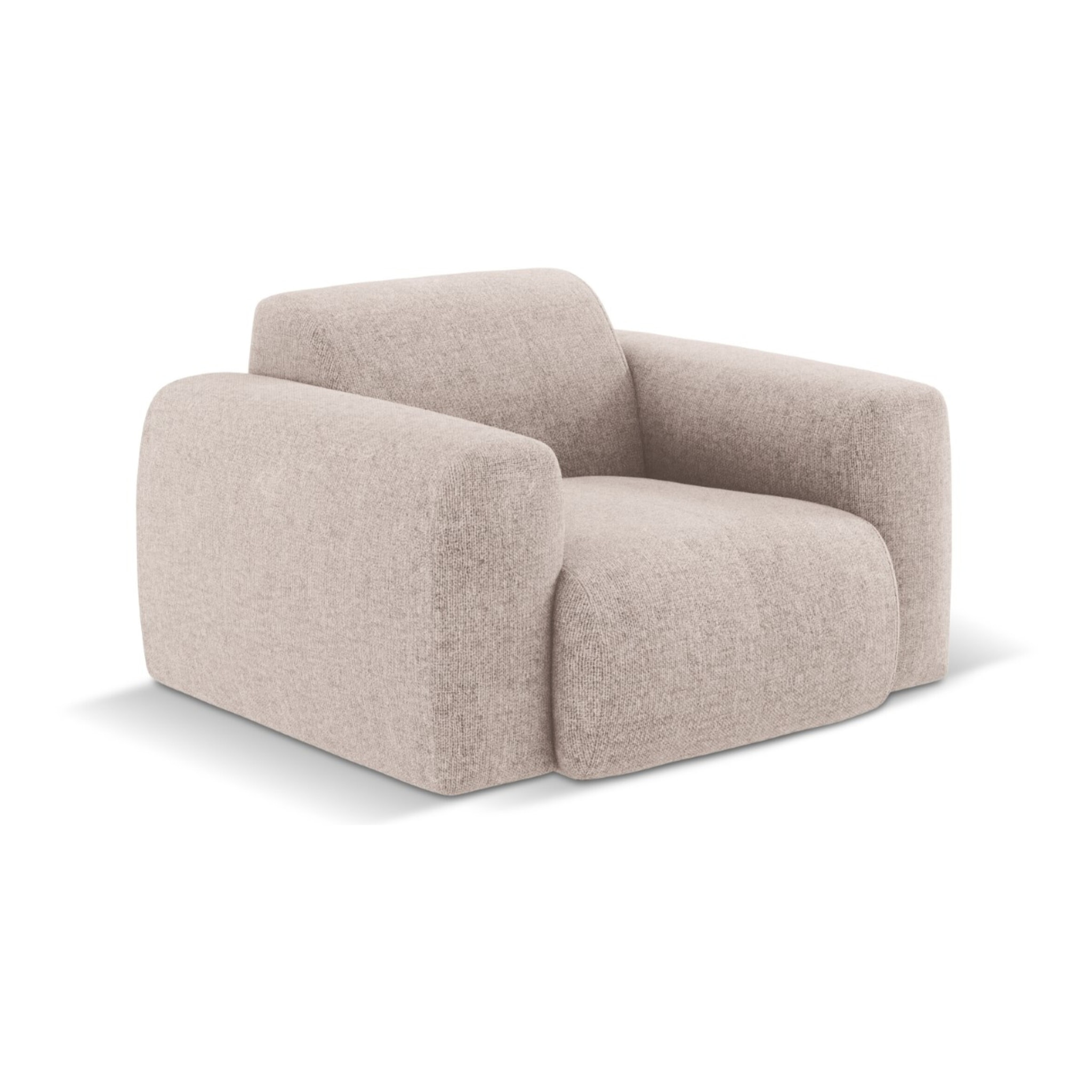 Fauteuil "Nolio" 2 places en chenille beige