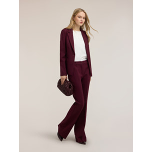 Motivi - Blazer monopetto in punto milano - Bordeaux