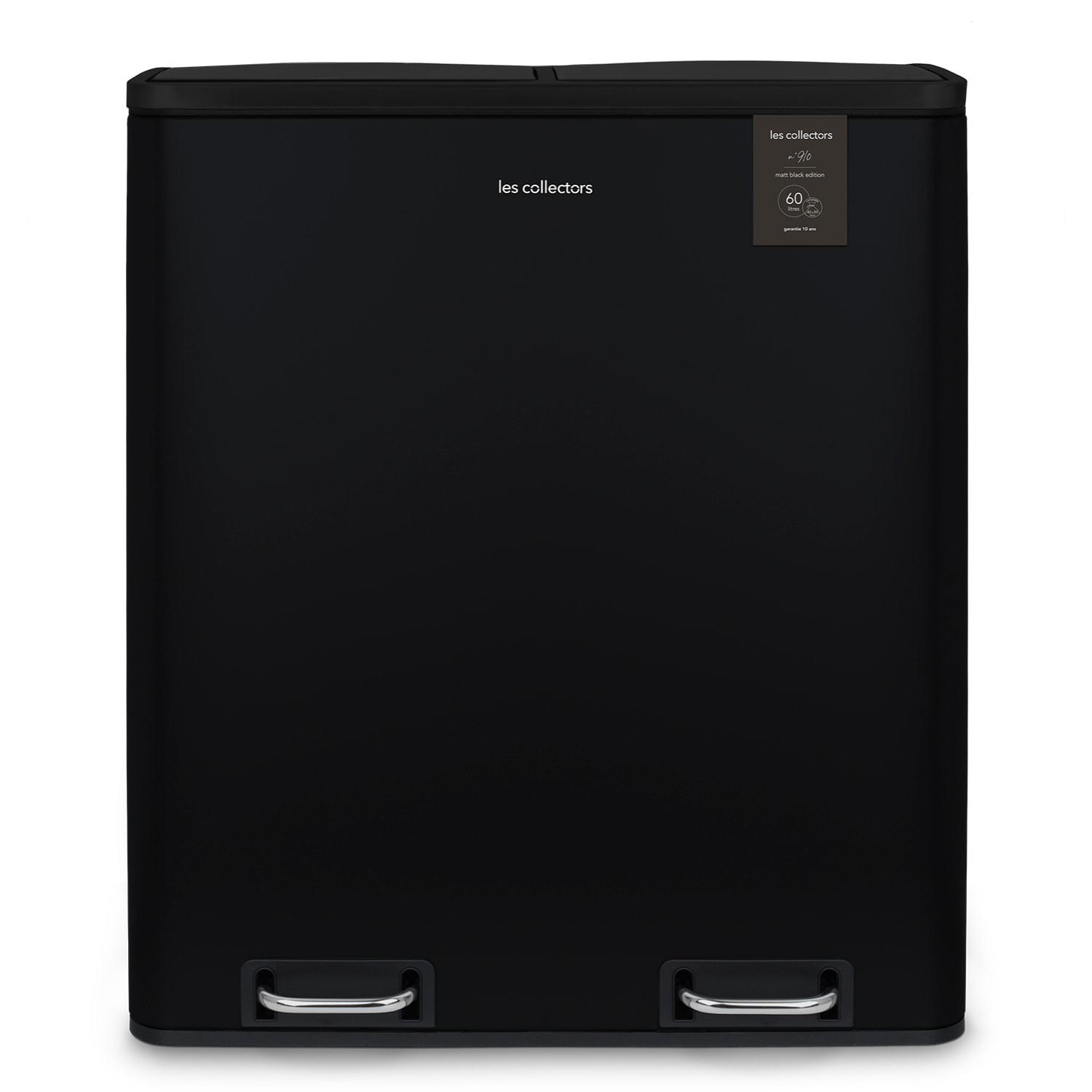 Papelera de Reciclaje N°910 Les Collectors, 60L, Negro Mate