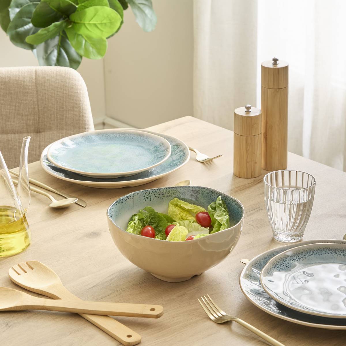 Saladier Pia D20,5cm bleu