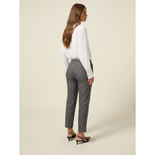 Oltre - Pantaloni check - Grigio