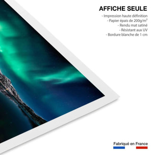 Poster lofoten aurora reflection Affiche seule