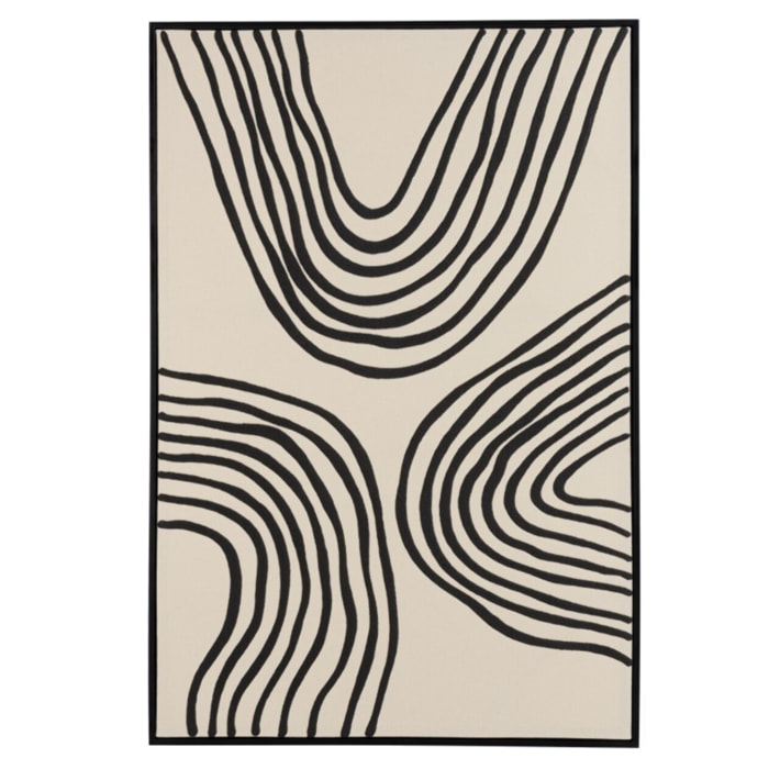 HOMER - Décoration murale B - 83x123cm lignes abstraites, cadre noir