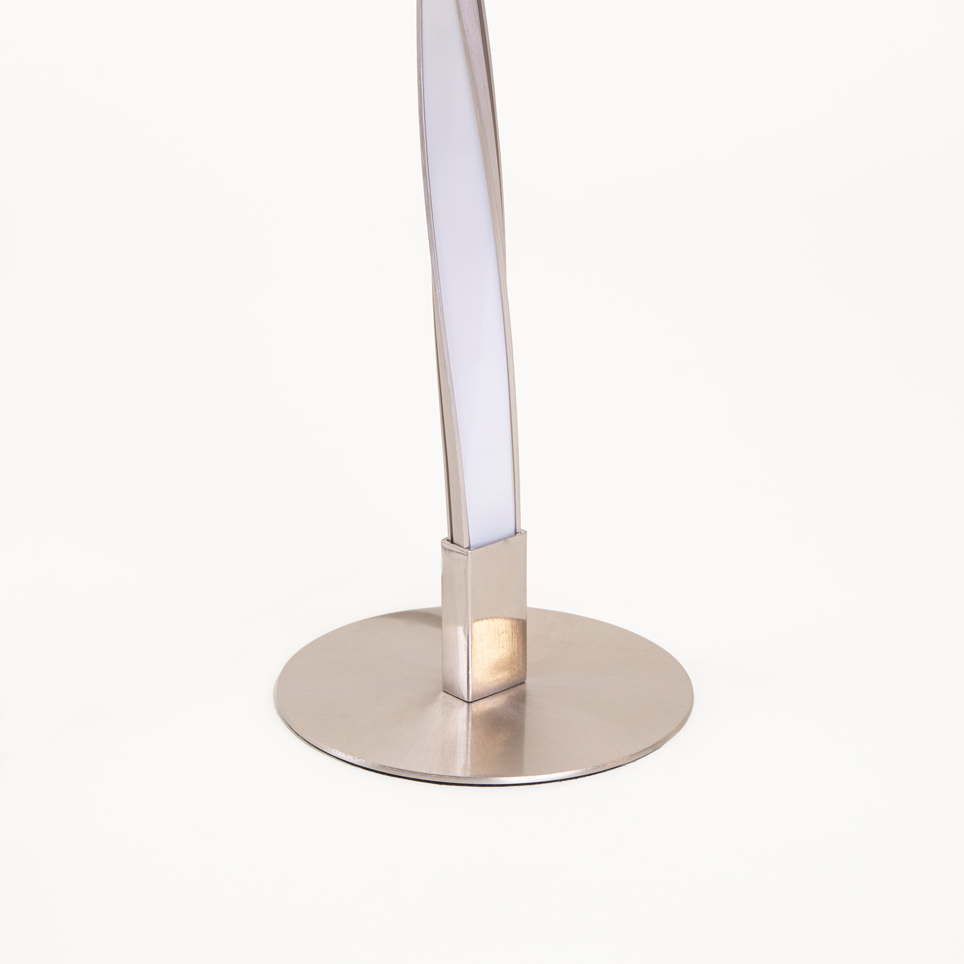 FORLIGHT Sobremesa Benta LED 2.5W Blanco Neutro 4000K On-Off Níquel Satinado, Blanco Opal Lámpara de Mesa LED de Bajo Consumo