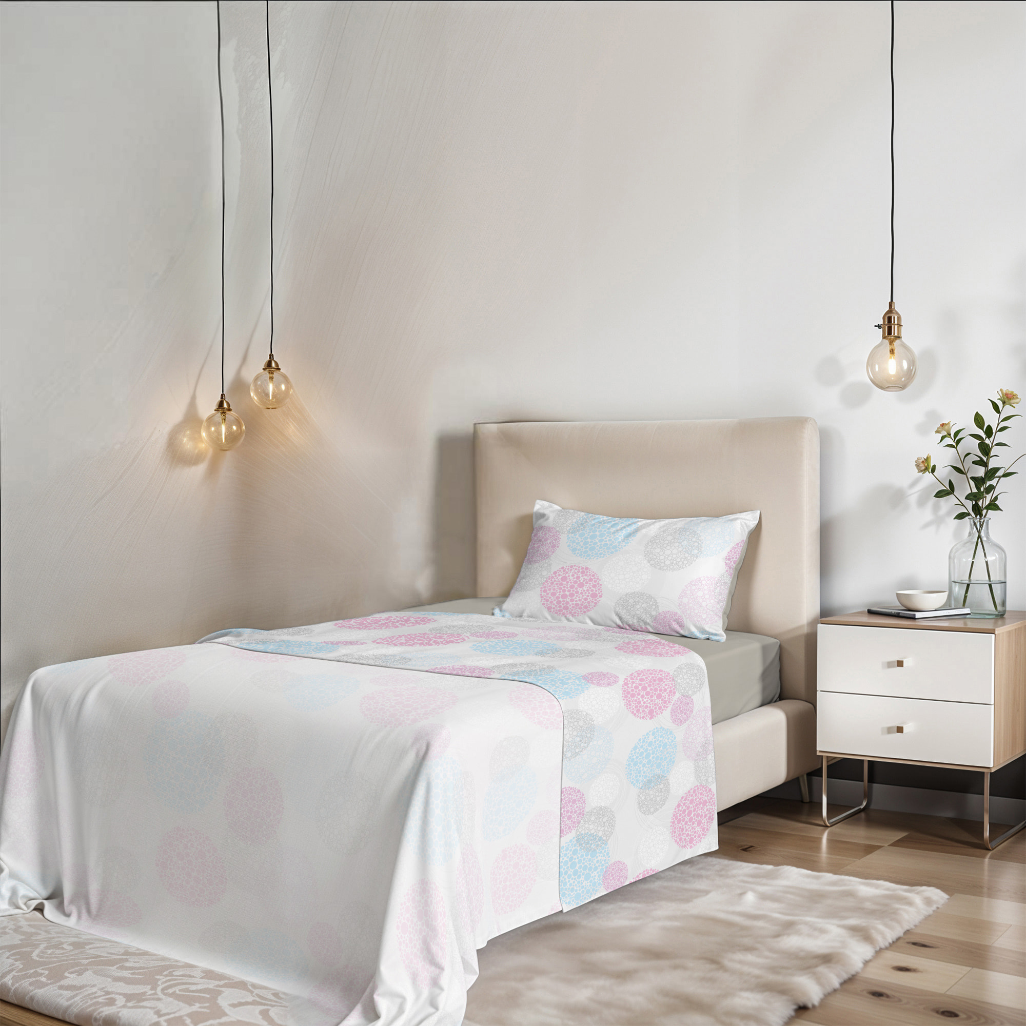 COMPLETO LETTO FANTASY PIAZZA E MEZZA - 100% MICROFIBRA