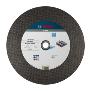 Disque EXPERT à tronçonner BOSCH à moyeu plat Spécial métaux 350X2.8X25.4 MM - 2608600543