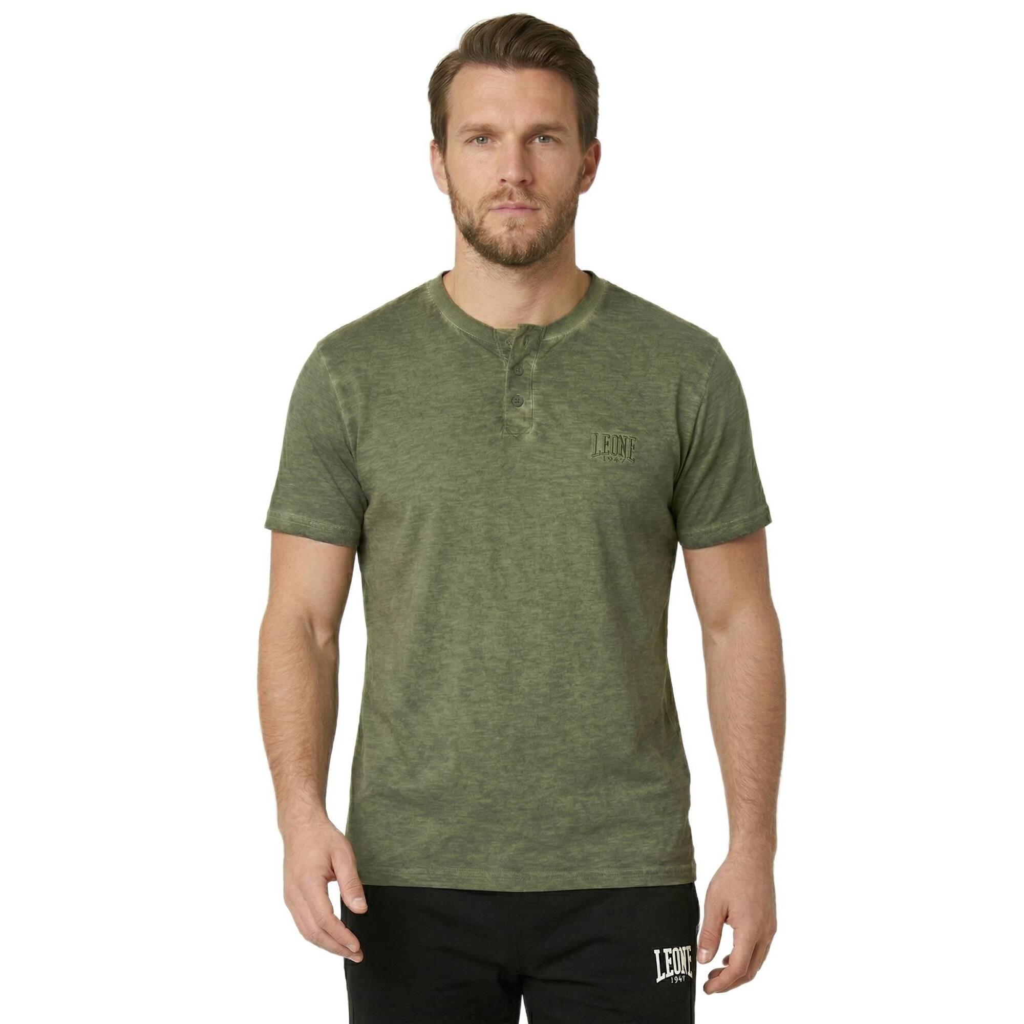 Camiseta de manga corta para hombre con efecto desgastado