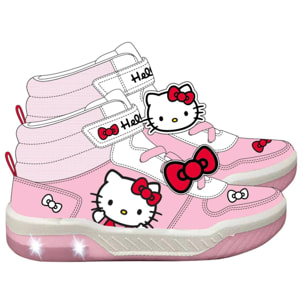 Zapatilla deportiva infantil suela ligera con luces "Hello Kitty"