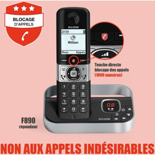 Téléphone sans fil ALCATEL F890 Voice Noir