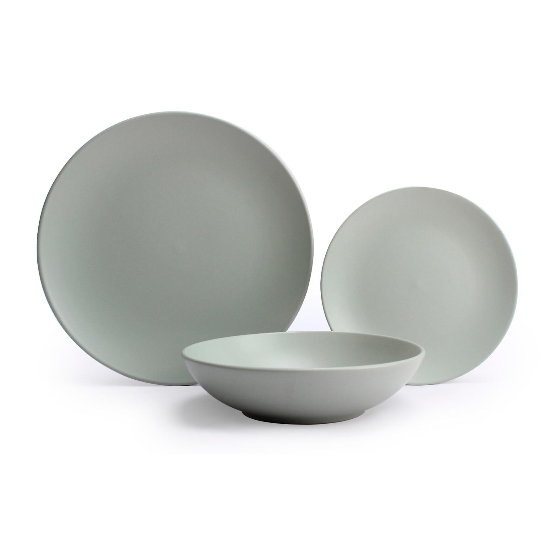 Servizio piatti 18 pezzi in ceramica - SALVIA