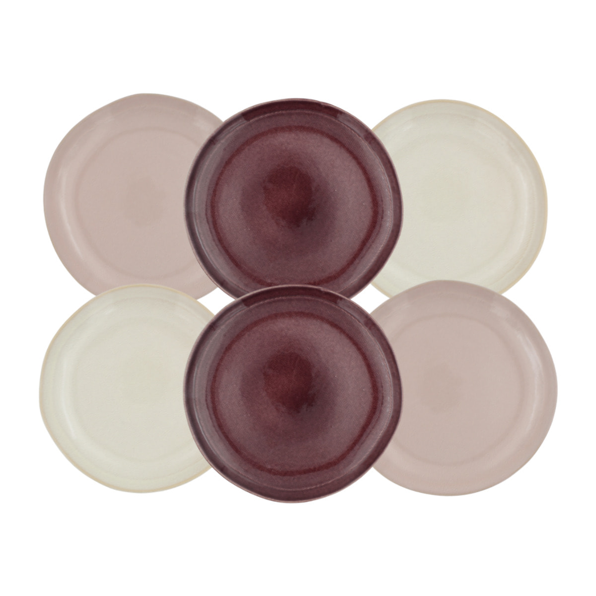 Lot de 6 assiettes à dessert, TERRA
