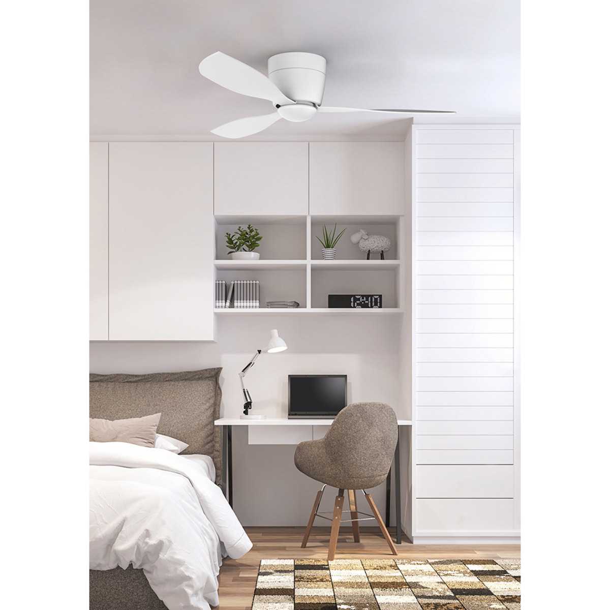 FORLIGHT Ventilador IP20 Bora ø1238mm LED 18W 3000K Blanco Blanco 694lm