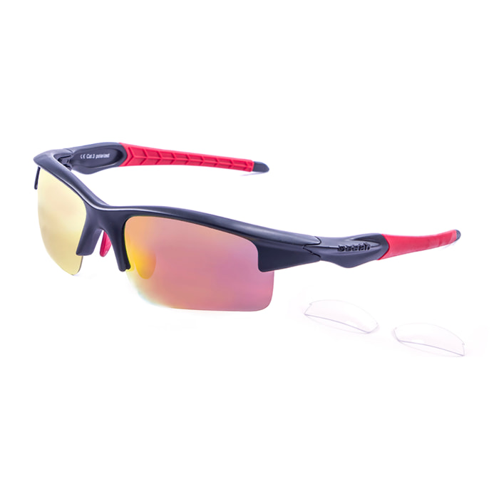 Gafas de ciclismo OCEAN GIRO - Negro y rojo / Polarizada roja