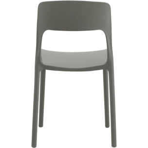 Set da 4 sedie SOUTH BEACH in polipropilene grigio