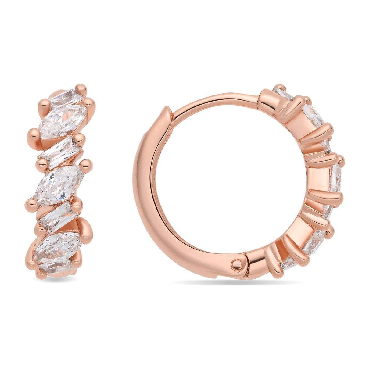 Pendientes Bao acabado oro rosa 18k