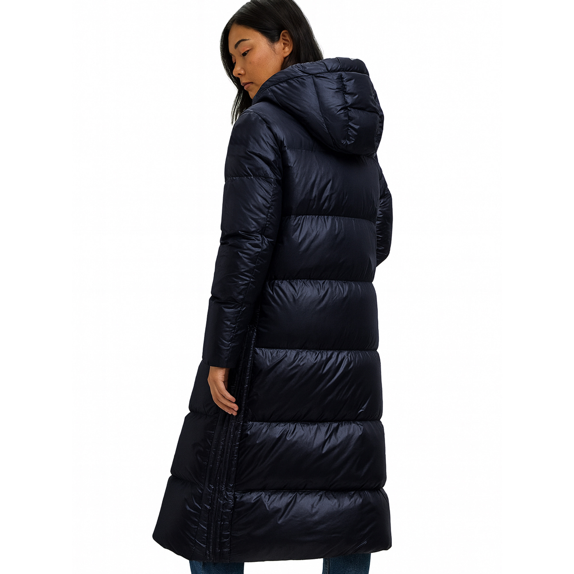 Abrigo para mujer ECOON Niza long jacket - Azul Marino