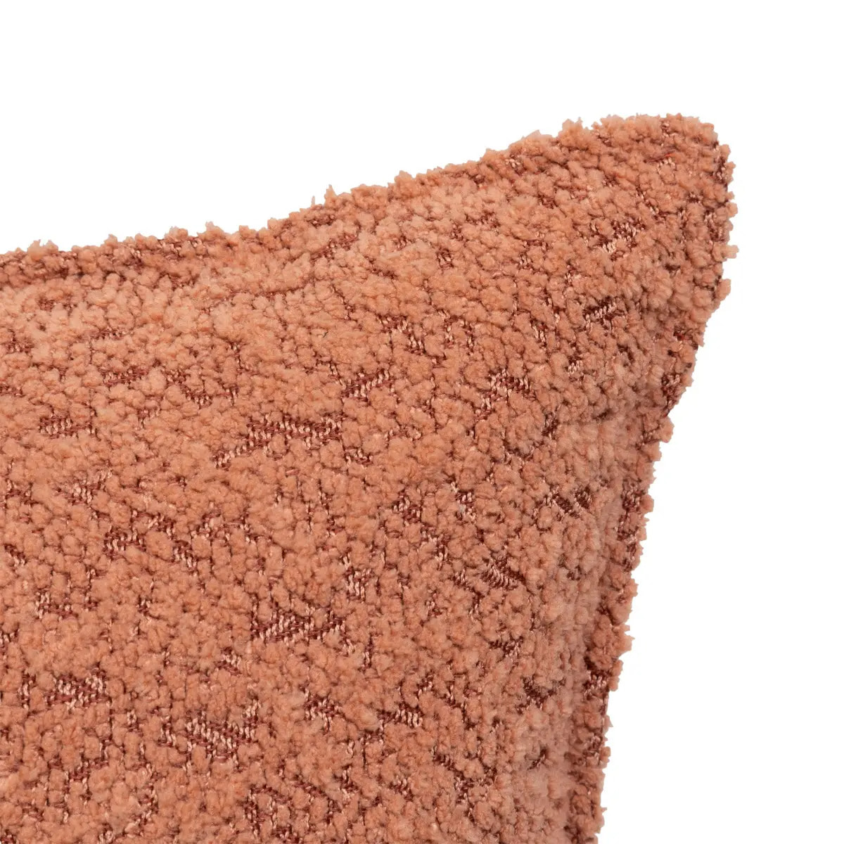 Coussin bouclette Saona terracotta 30x50cm