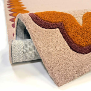 Tapis à bordure en laine WIGGLE